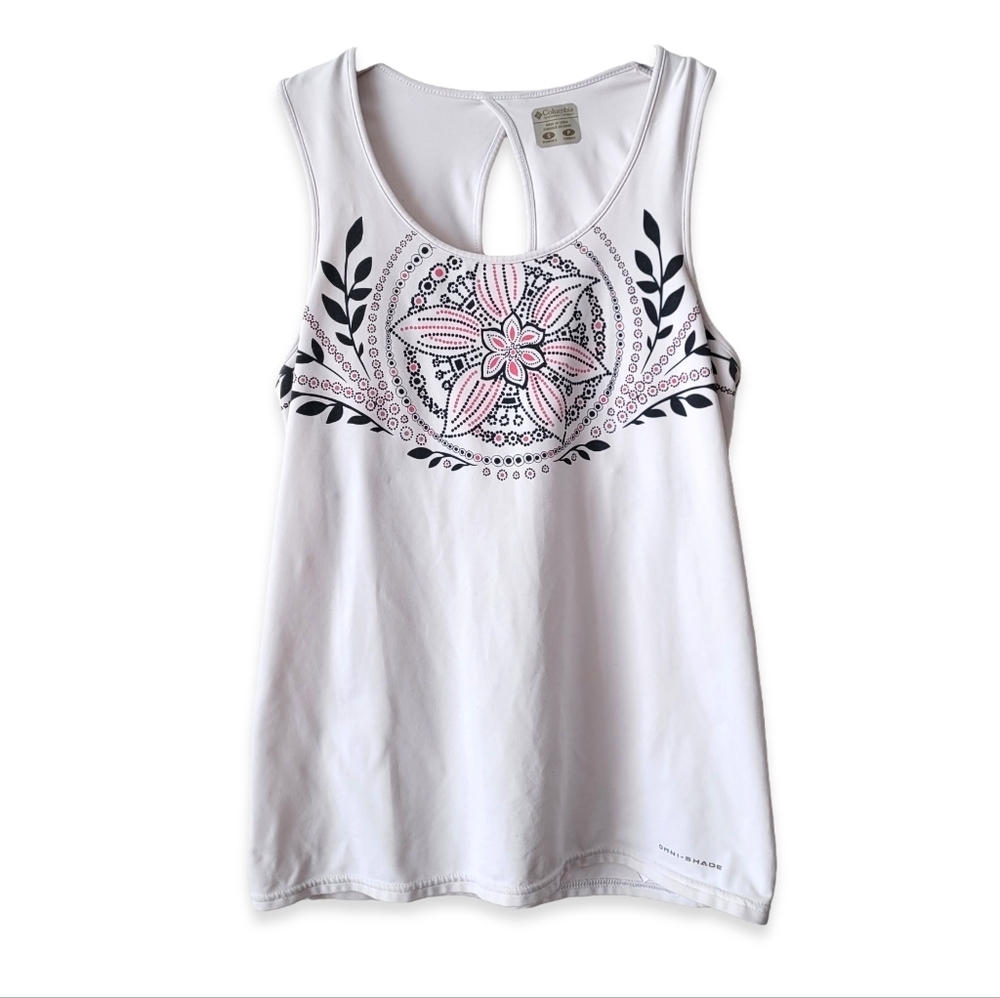 COLUMBIA Omni-Shade White Yoga Sport Outdoors Tank Size S